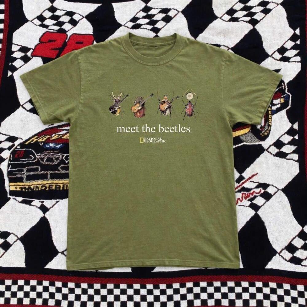 Olive Green National Geographic Beetles Cotton T-Shirt
